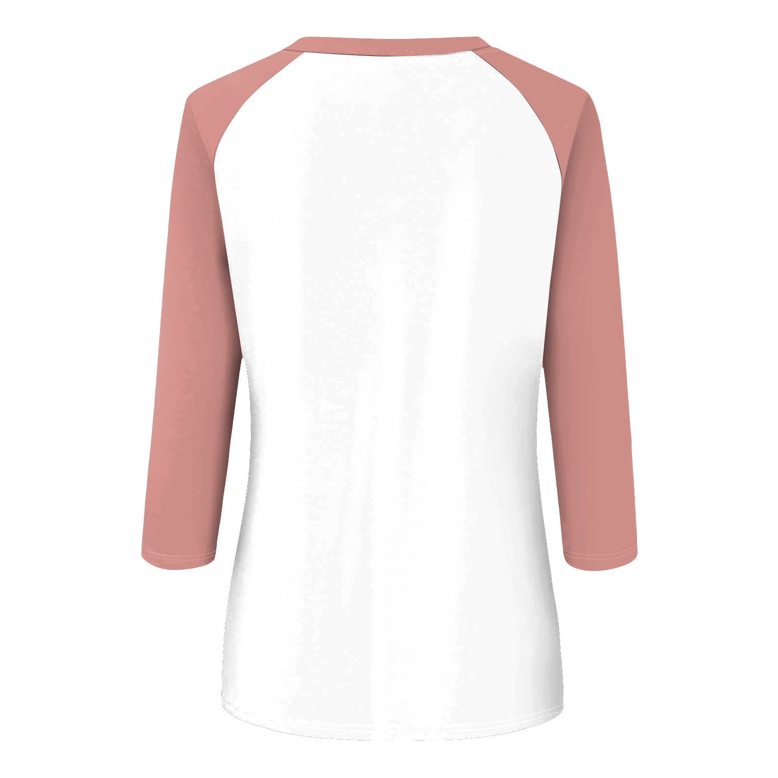 thumbnail image 5 of Camiseta informal de manga 3/4 y cuello redondo para mujer, versátil, de poliéster, tallas S-XXL, 5 of 5